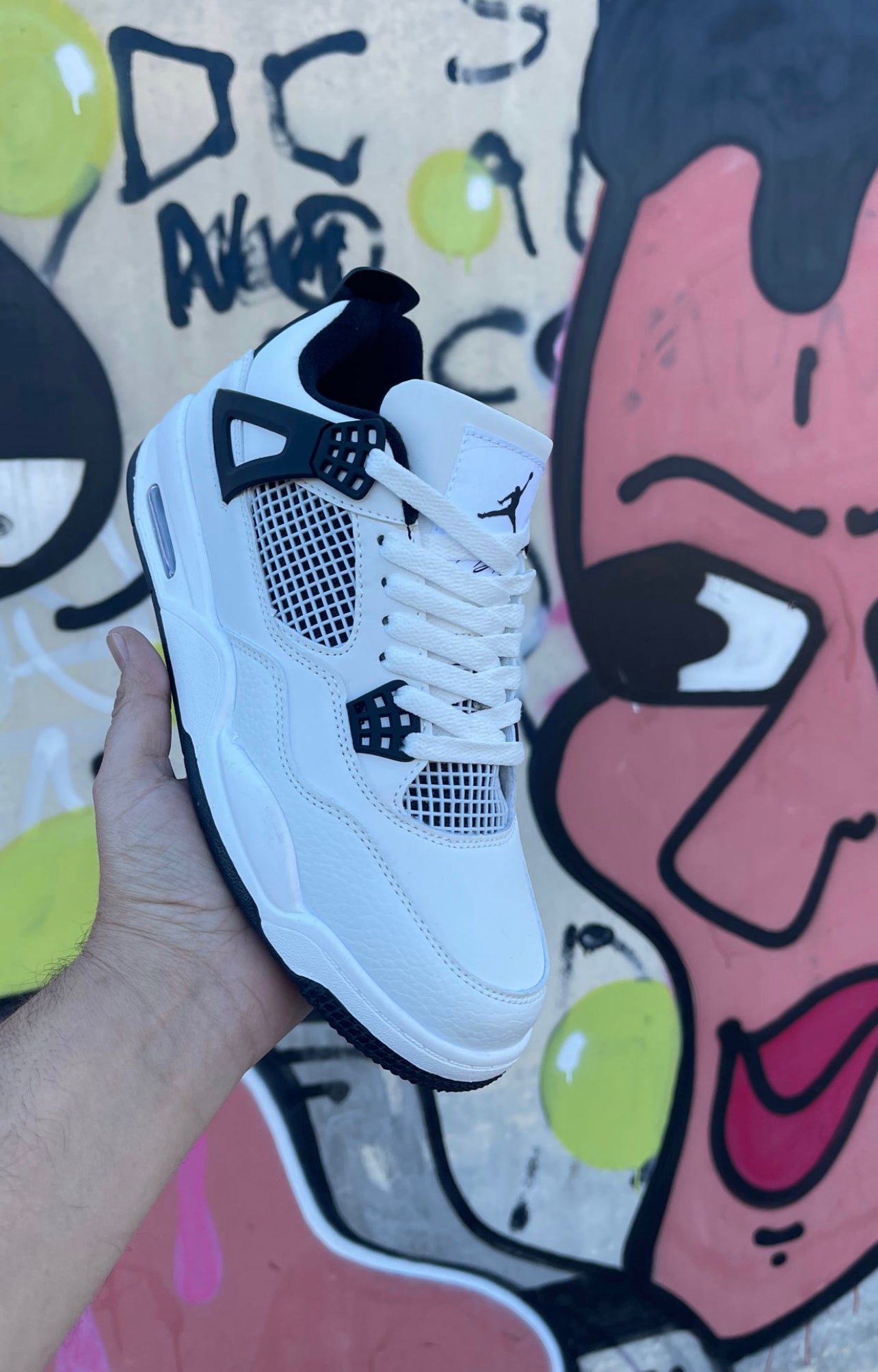 Zapatillas Nike Air Jordan 4 - Blanco con Negro