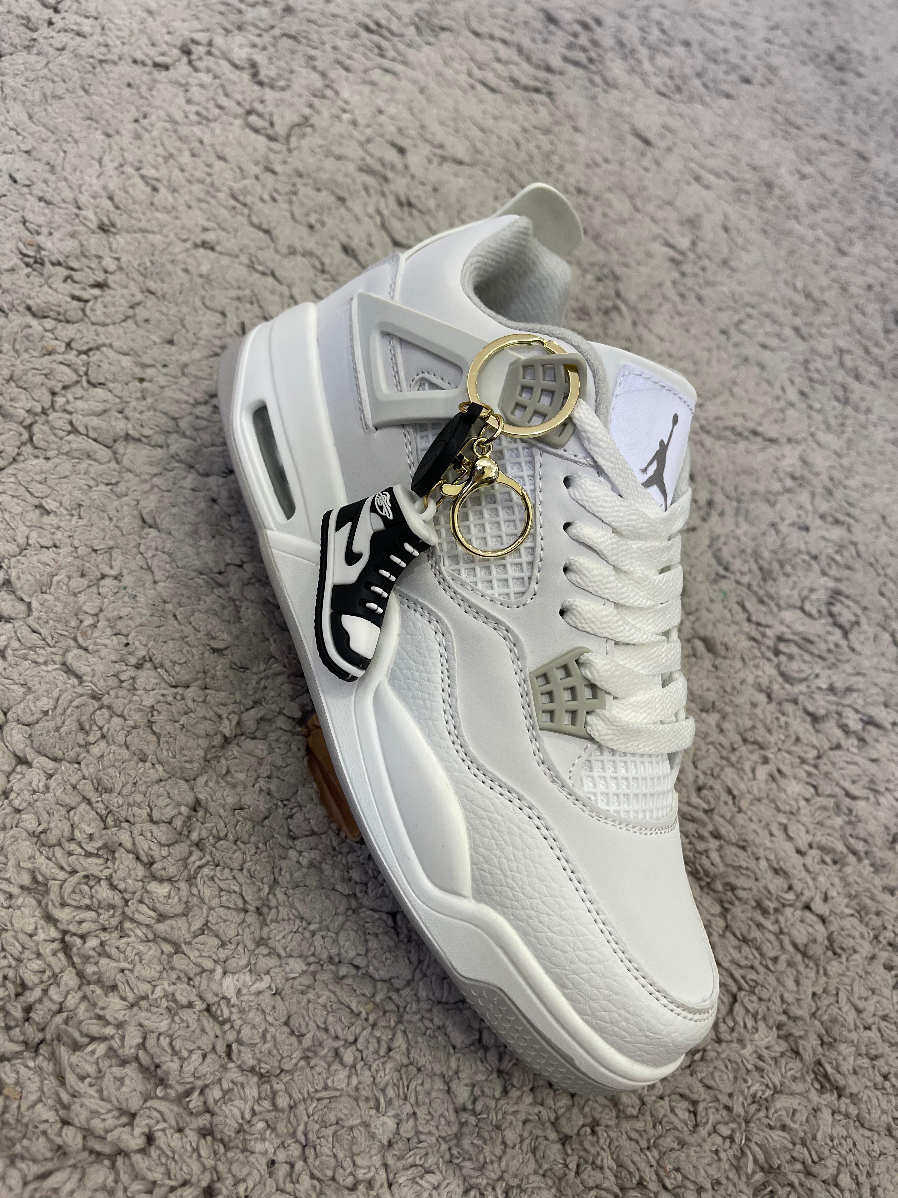 Zapatillas Nike Air Jordan 4 - Blanco con beige