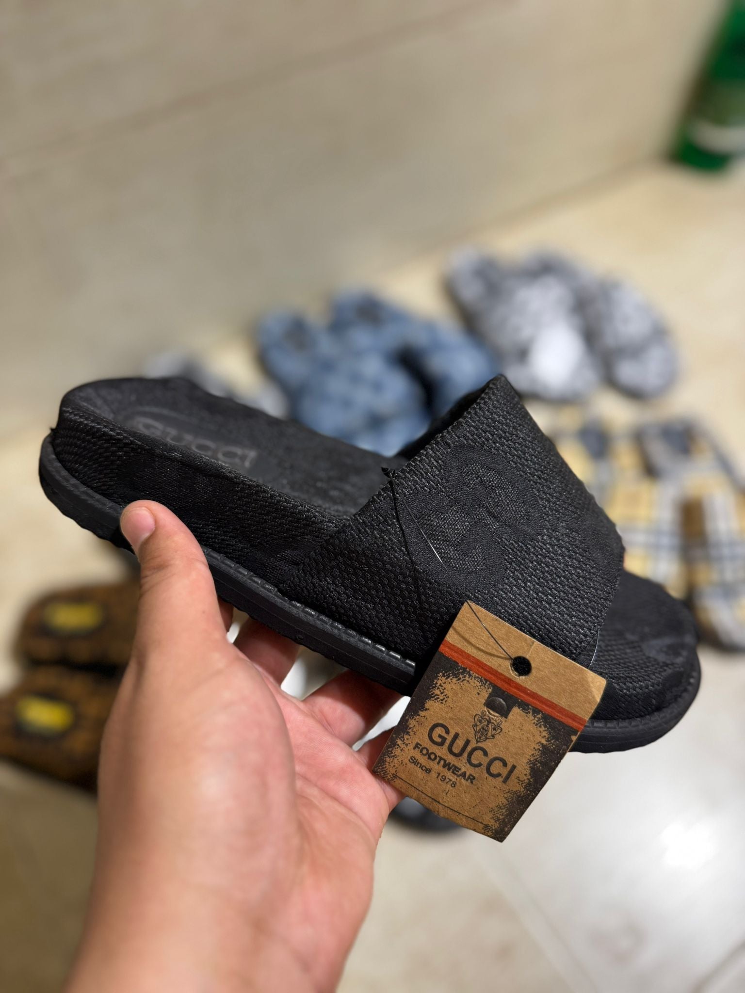 Chanclas Gucci - Negro