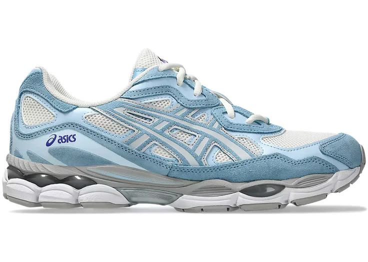 Asics - Blanco con Gris y Azul
