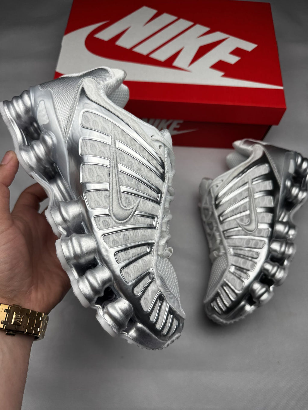 Shox TL - Blanco con Plateado