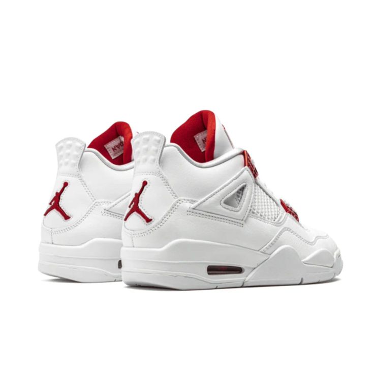 Zapatillas Nike Air Jordan 4 - Blanco con Rojo