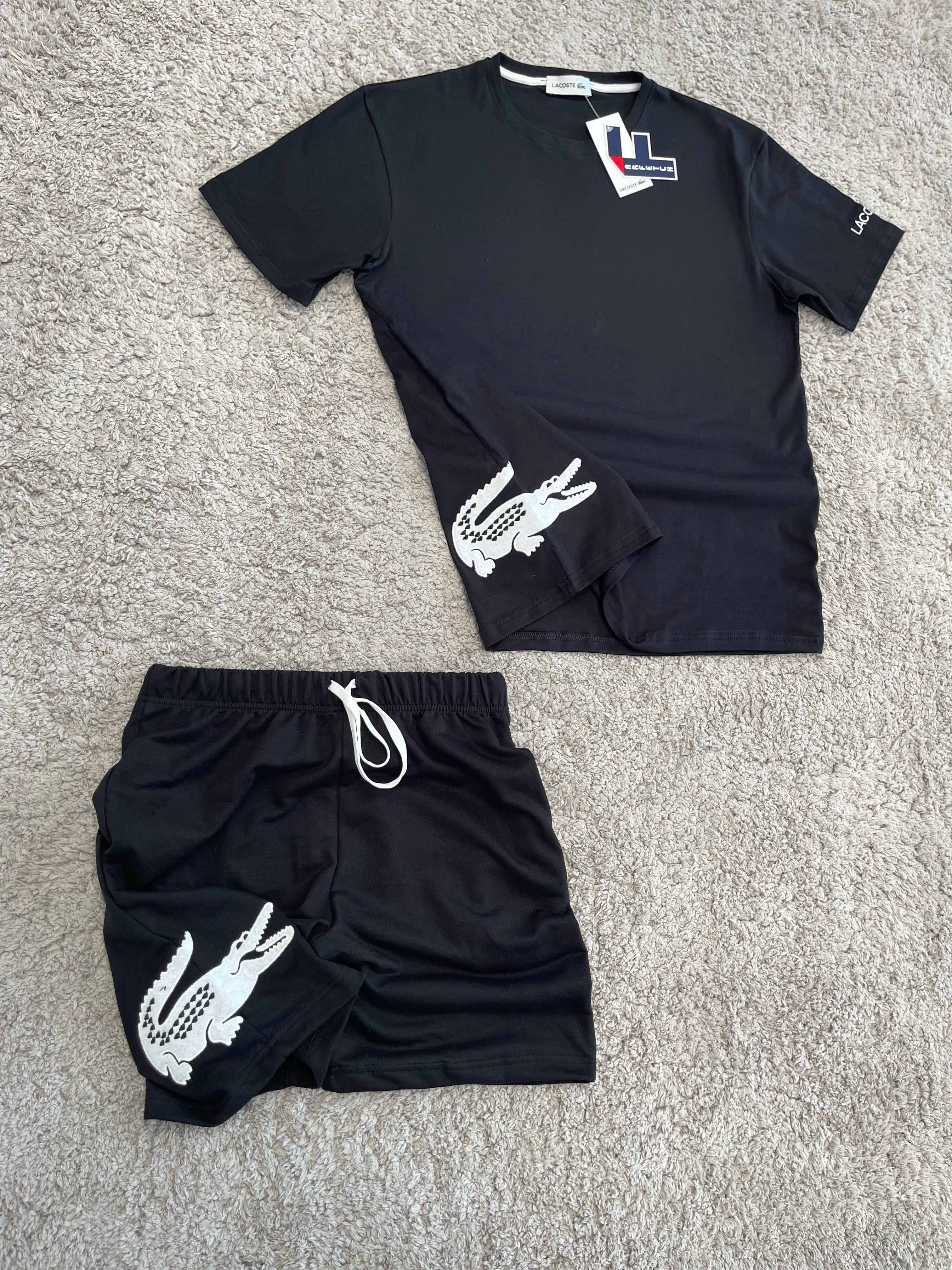 Conjunto Lacoste - Negro