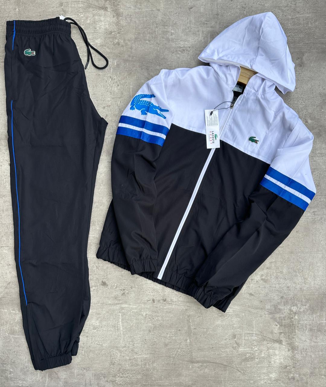 Conjunto Lacoste - Blanco con Negro