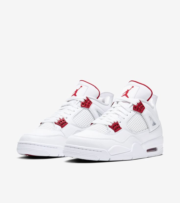 Zapatillas Nike Air Jordan 4 - Blanco con Rojo