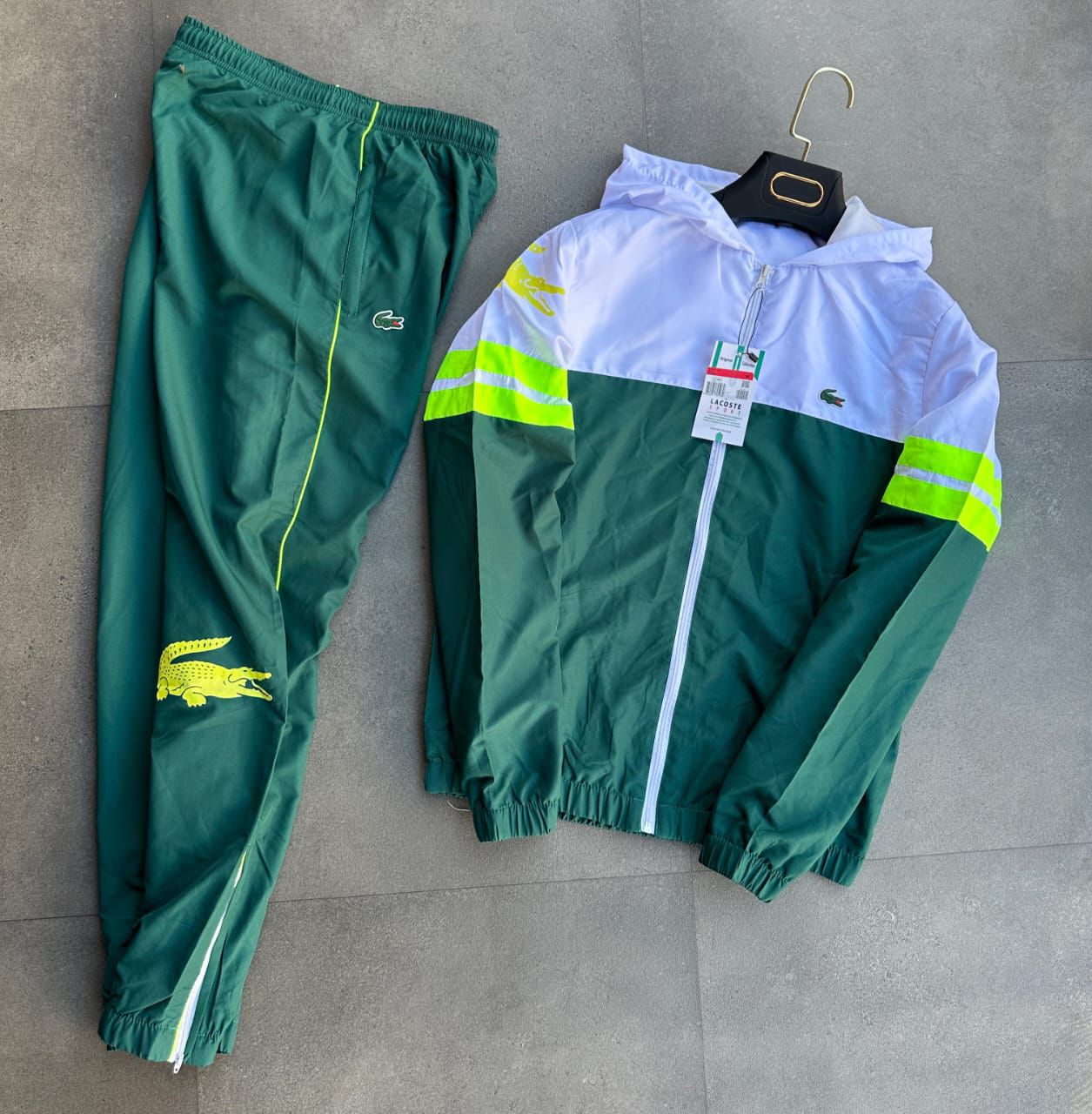 Conjunto Lacoste - Blanco con Verde