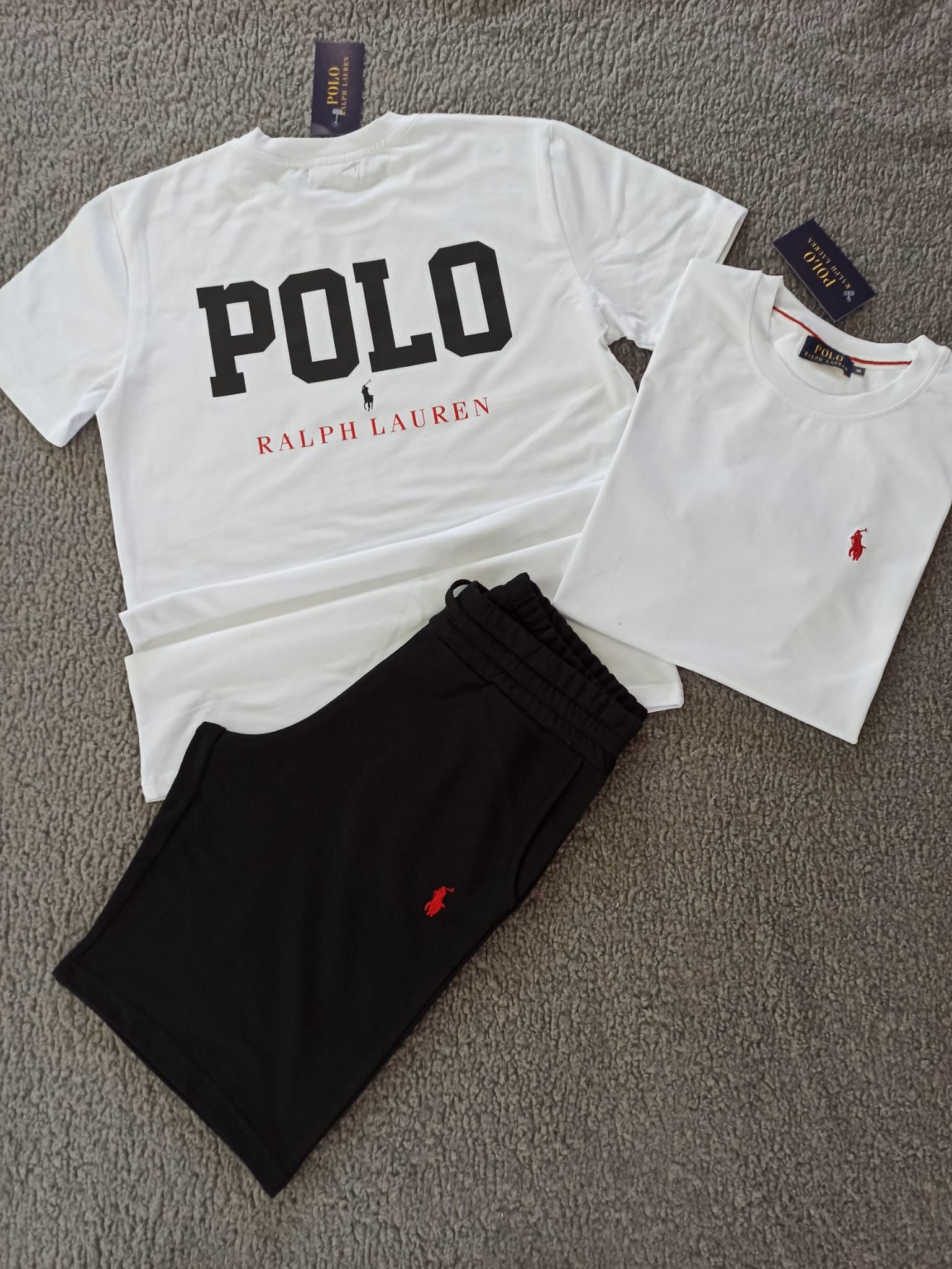 Conjunto Polo - Blanco con Negro