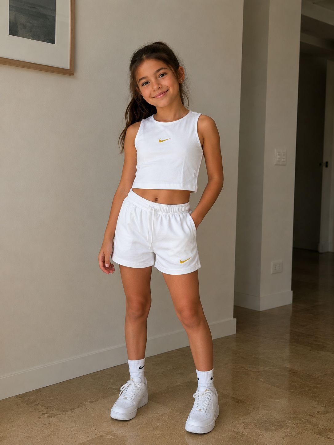 Conjunto de Niña Nike - Blanco
