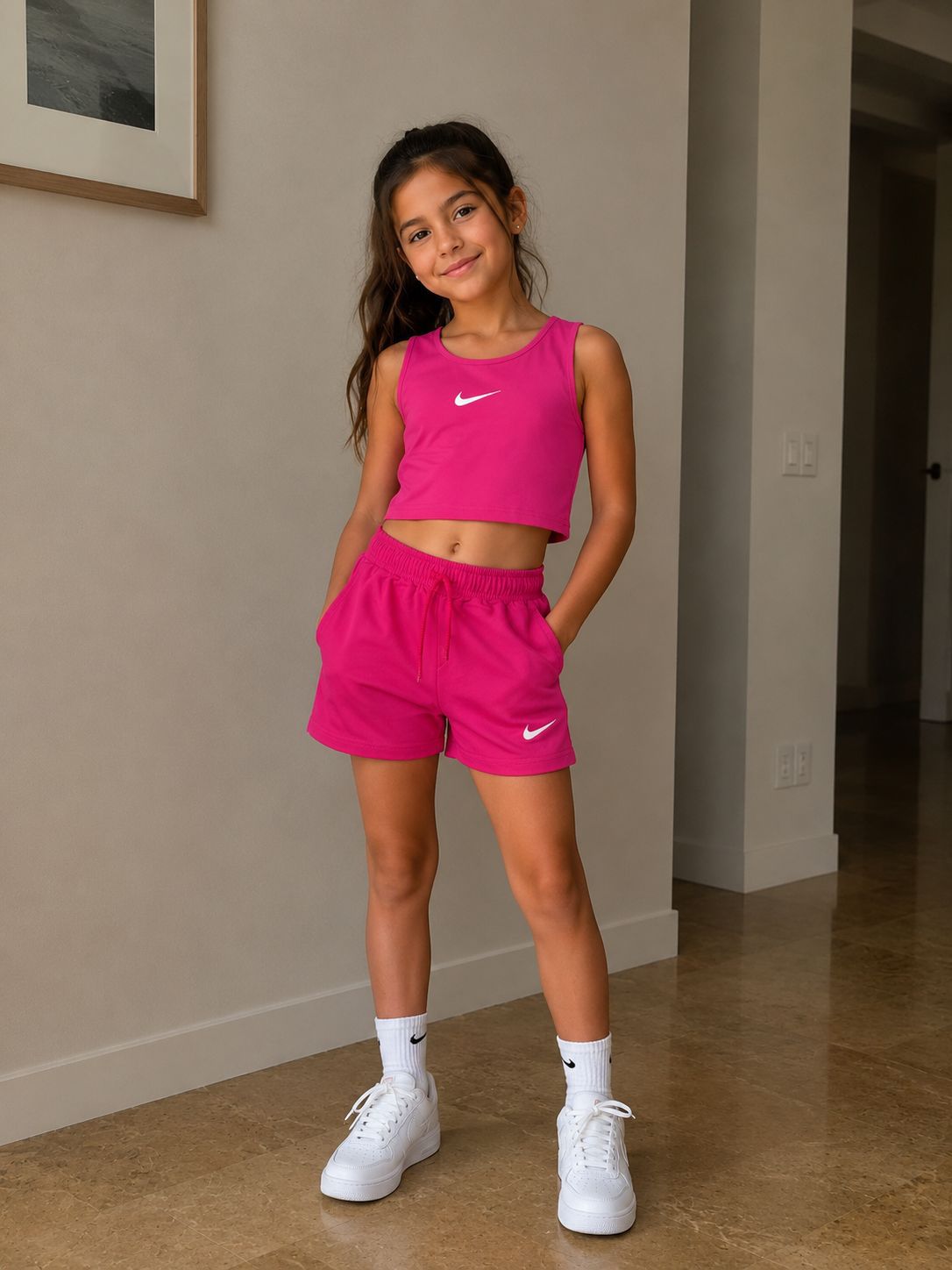 Conjunto de Niña Nike - Fucsia