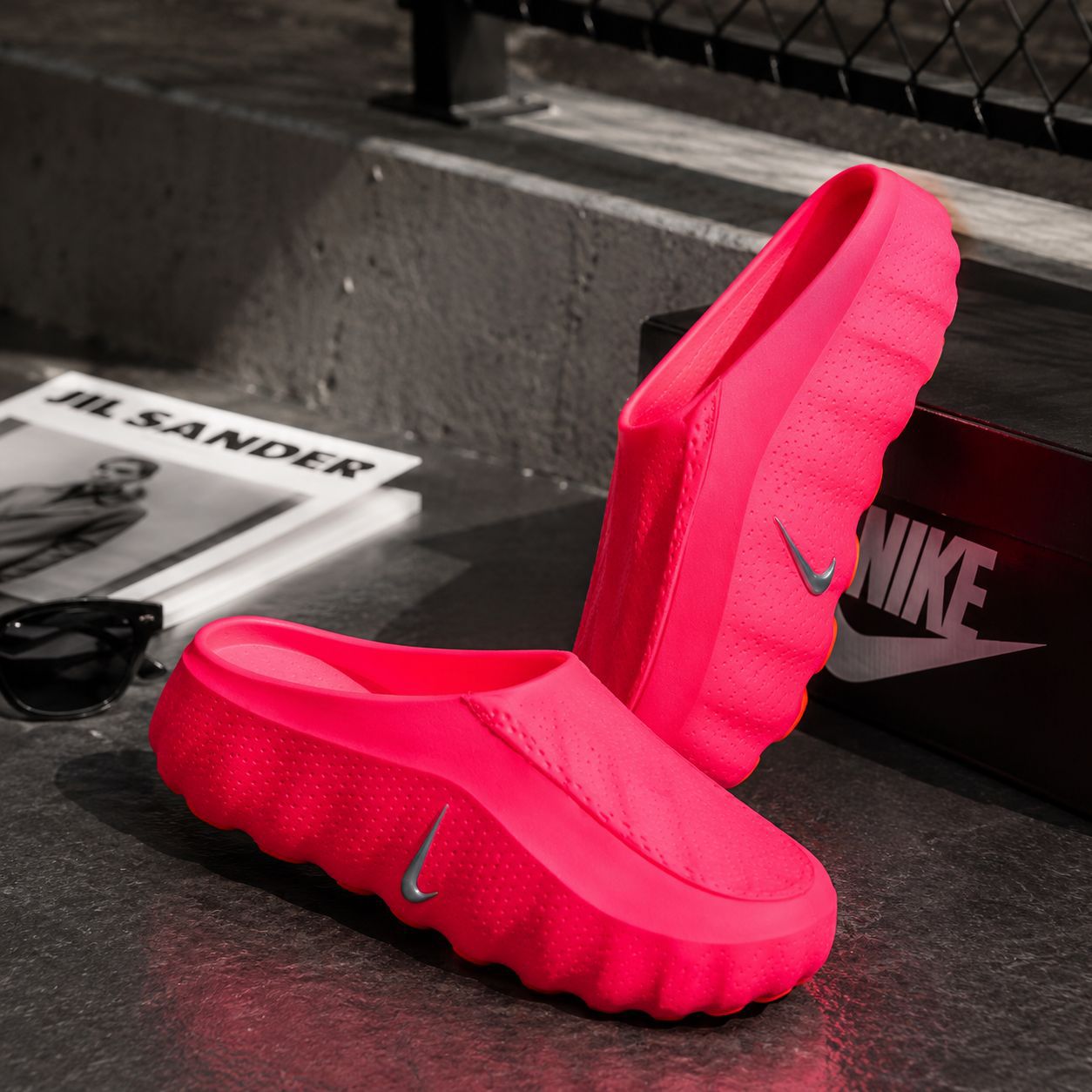 Zapatillas Nike Calm Mule - Rojo