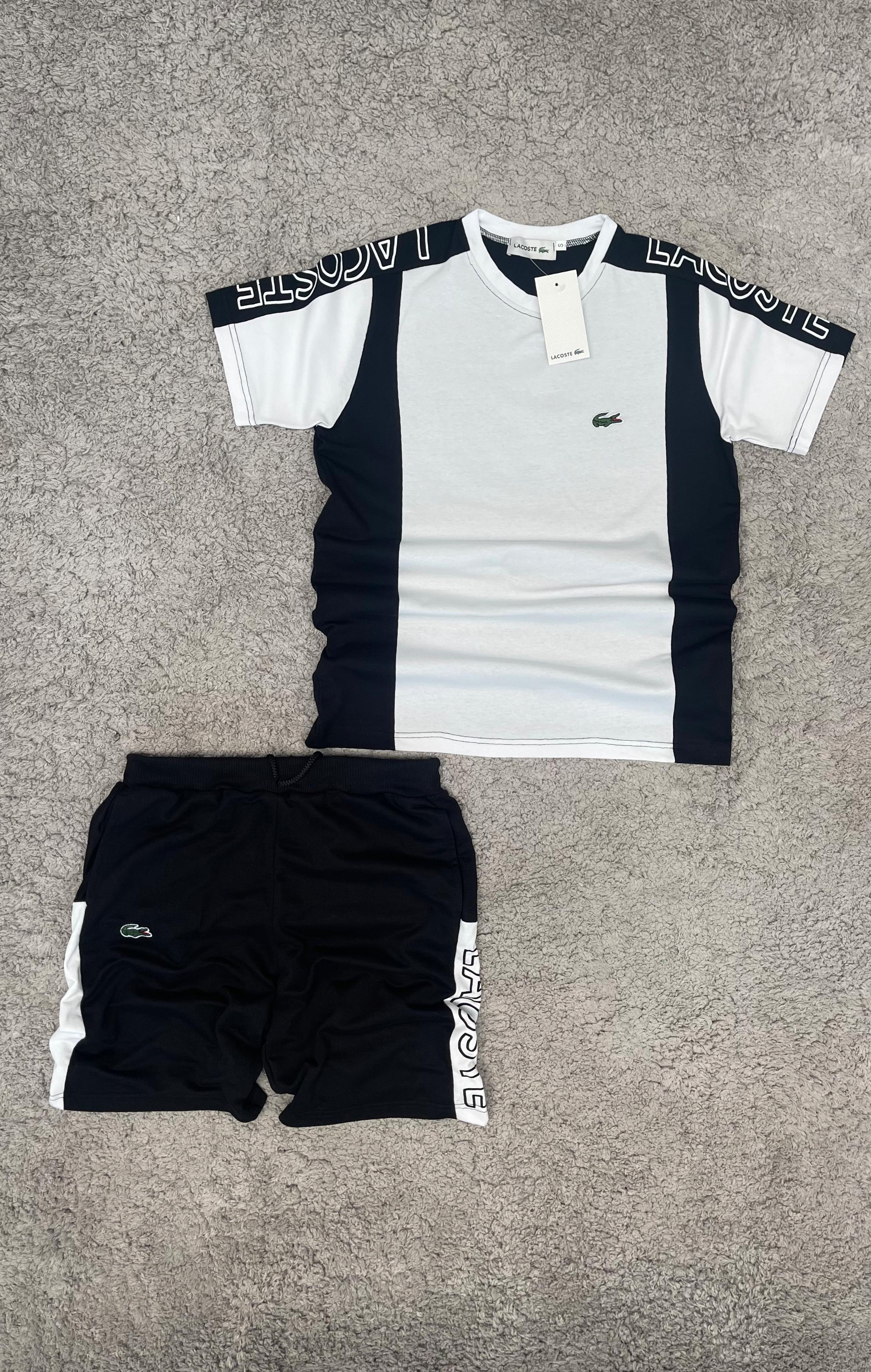 Conjunto Lacoste - Negro con blanco