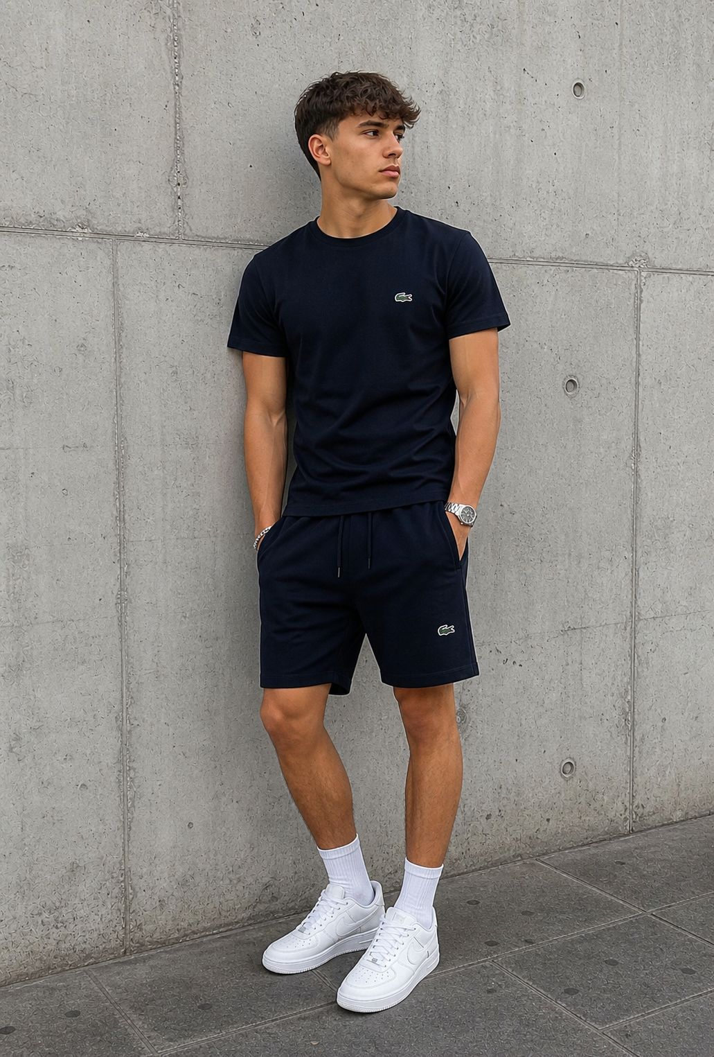 Conjunto Lacoste - Negro
