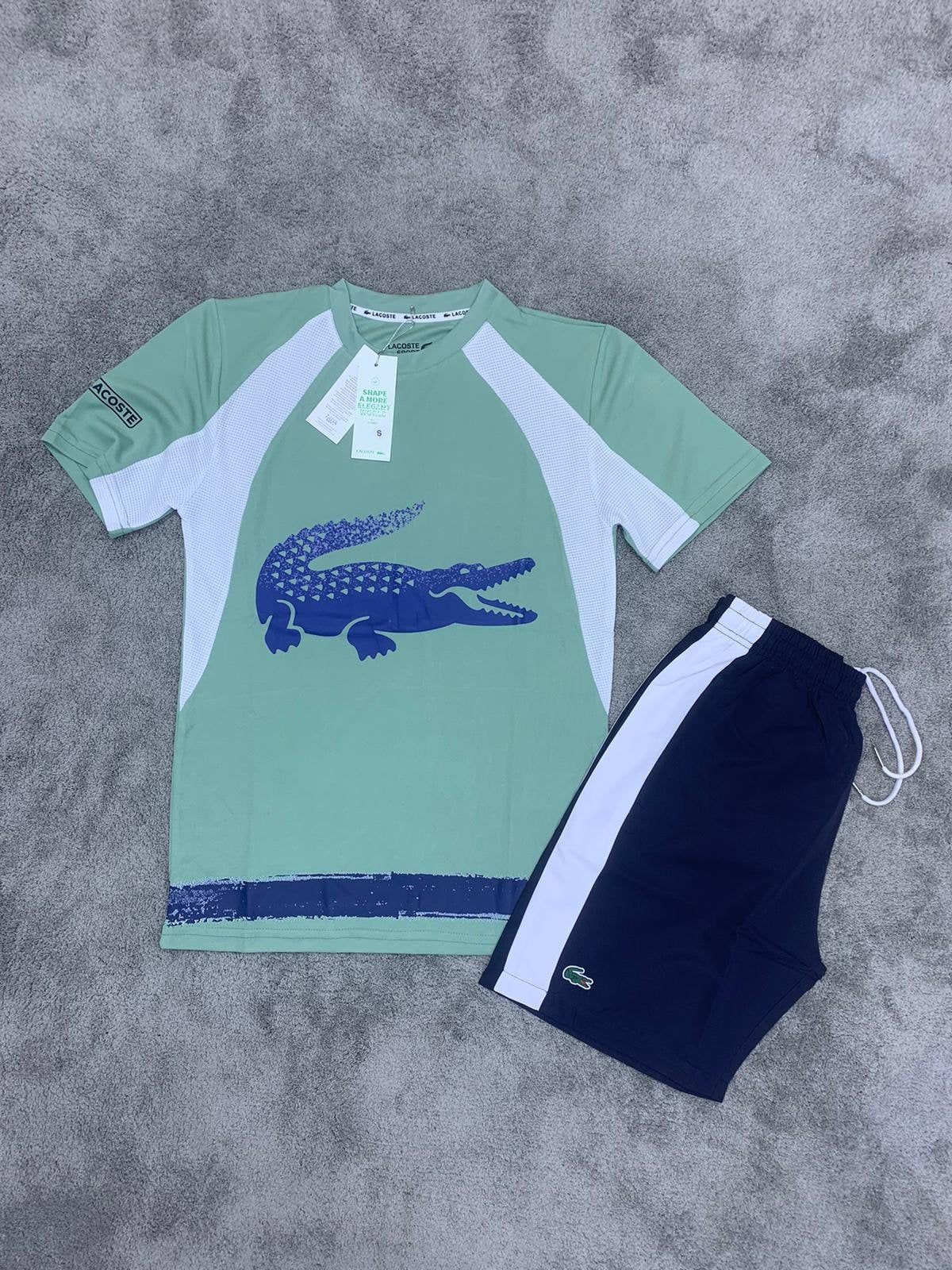 Conjunto Lacoste - Verde con Azul