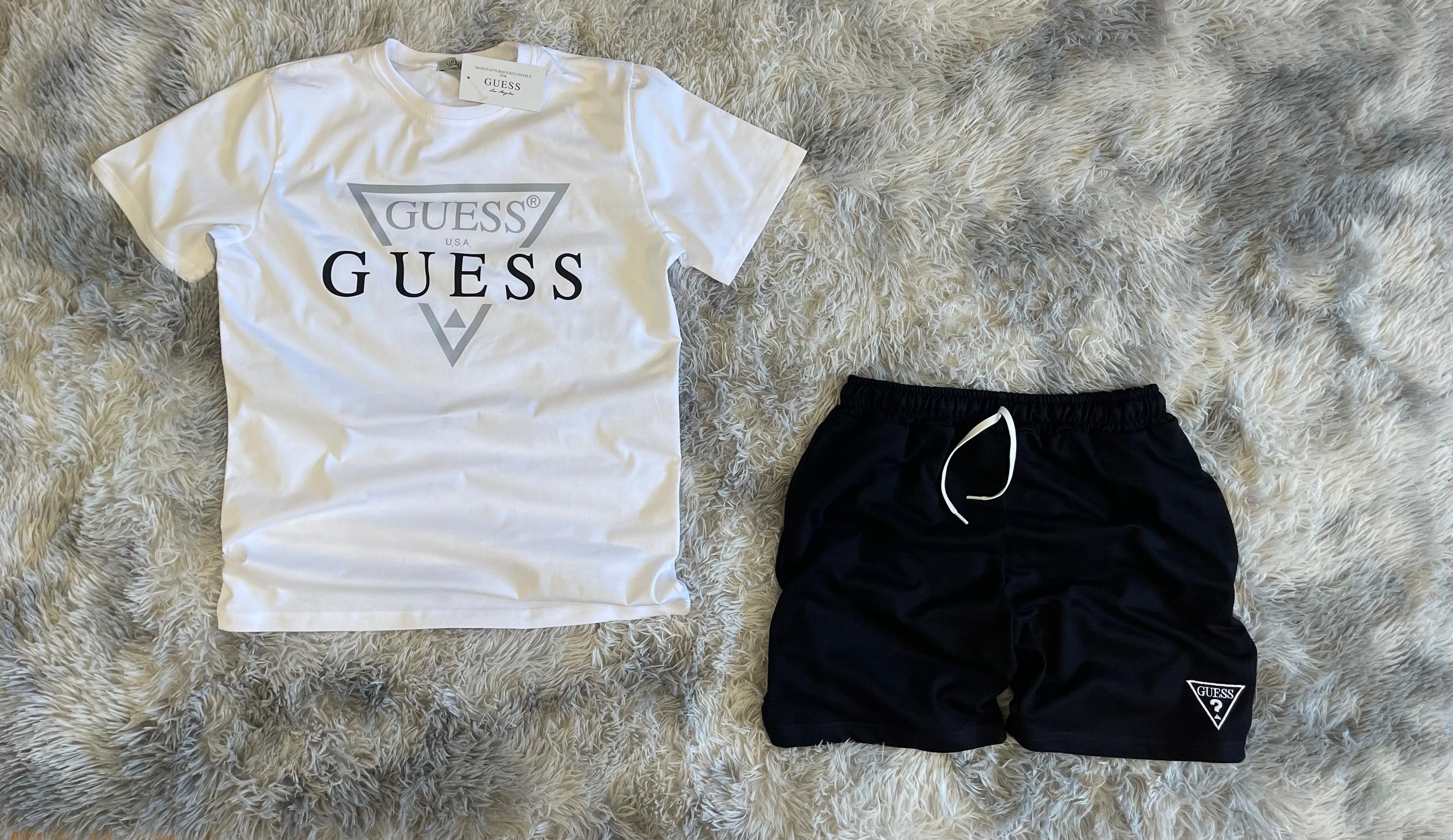 Conjunto Guess - Blanco con Negro