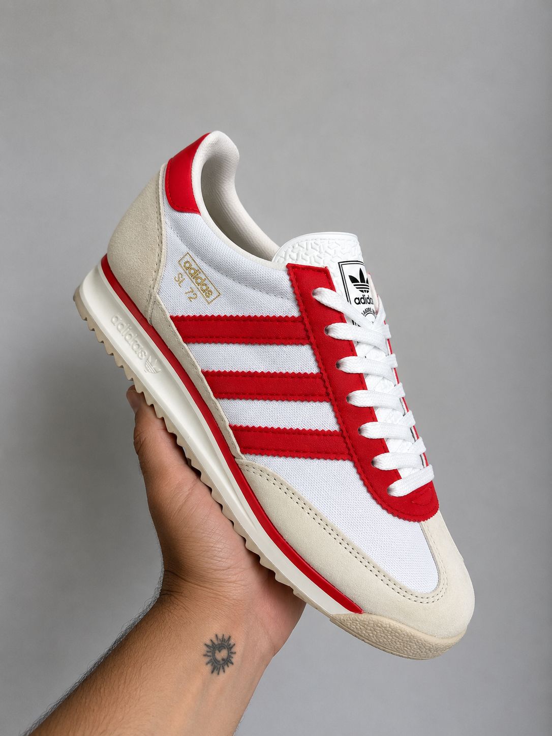 Zapatillas Adidas Originals SL 72 RS - Rojo con Blanco y Beige