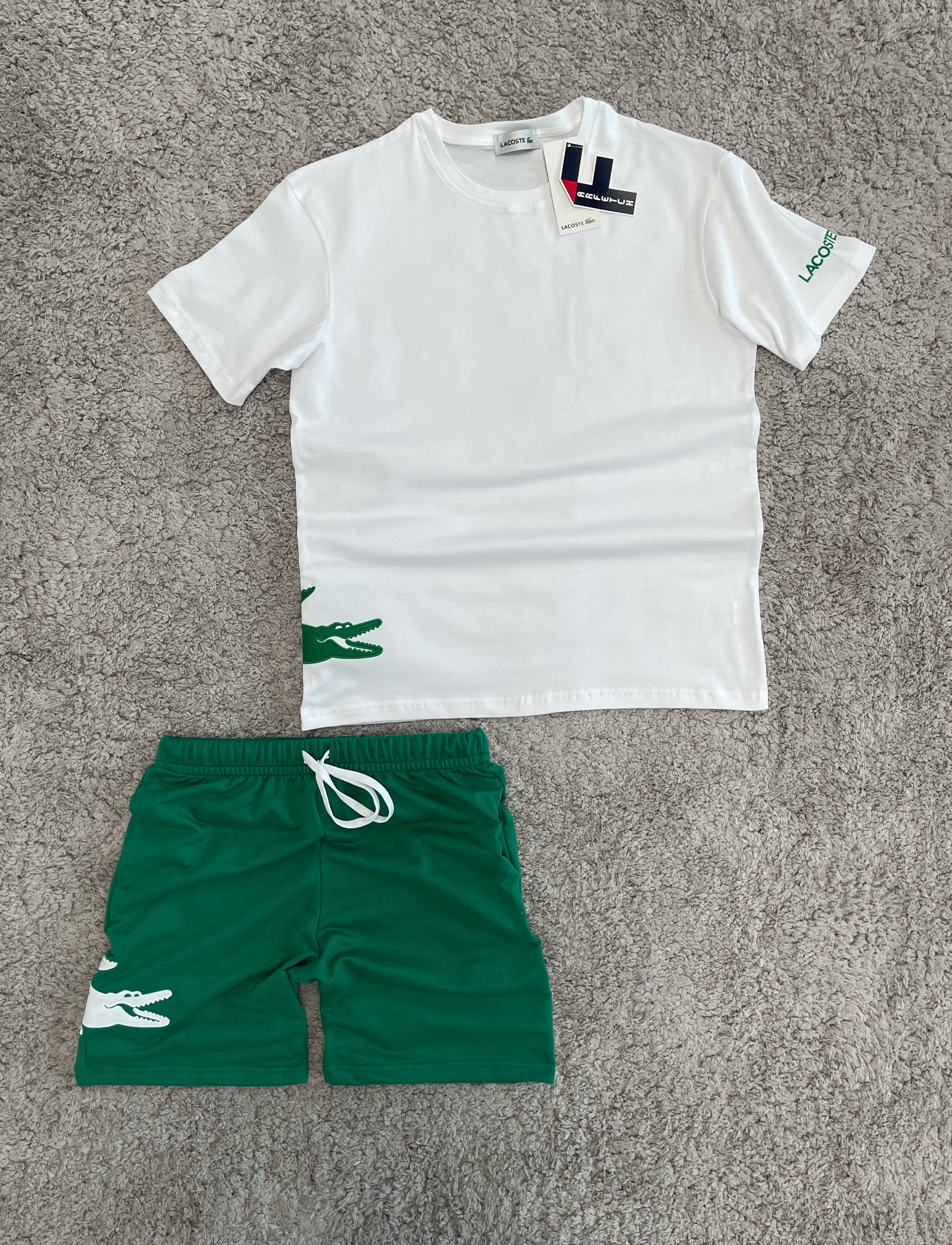 Conjunto Lacoste - Blanco con Verde