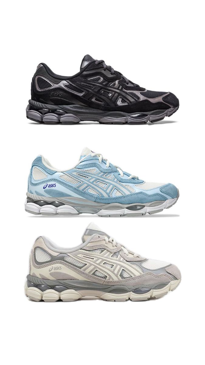 Asics - Blanco con Gris y Azul